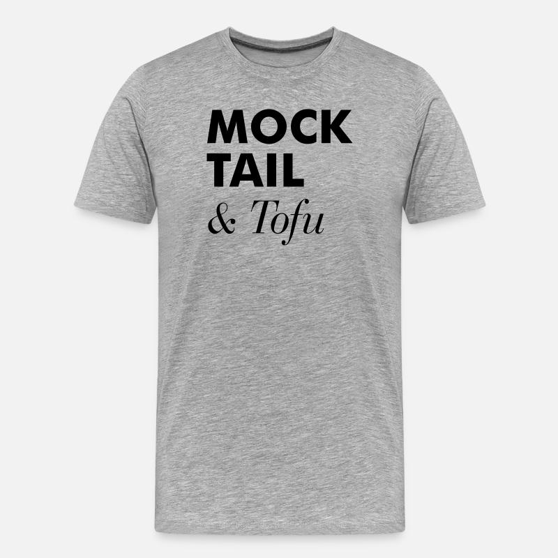 Mocktail tofu Veganer - Männer Premium Bio T-Shirt - Grau meliert