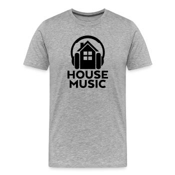 House Music - Men's Premium Organic T-Shirt - heather grey - Front - Damien (186cm)