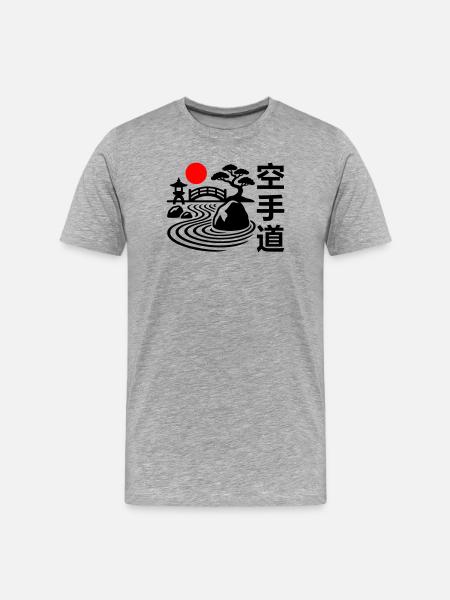 Karaté Nature - T-shirt bio Premium Homme - gris chiné