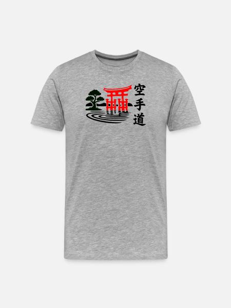 Karaté Nature - T-shirt bio Premium Homme - gris chiné
