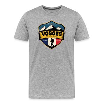 Vogesen, Massiv der Vogesen - Männer Premium Bio T-Shirt - Grau meliert - Vorne - Damien (186cm)