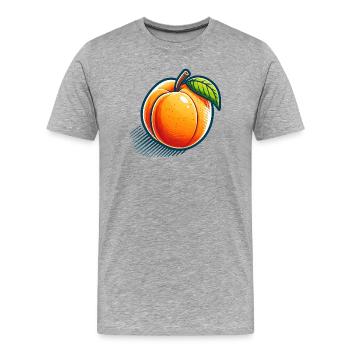 Pêche Illustrée Colorée - T-shirt bio Premium Homme - gris chiné - Devant - Damien (186cm)