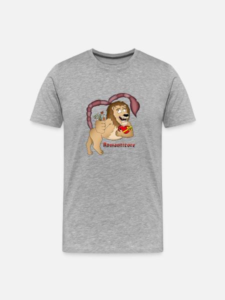 Romantic Manticore Design - Men's Premium Organic T-Shirt - heather grey