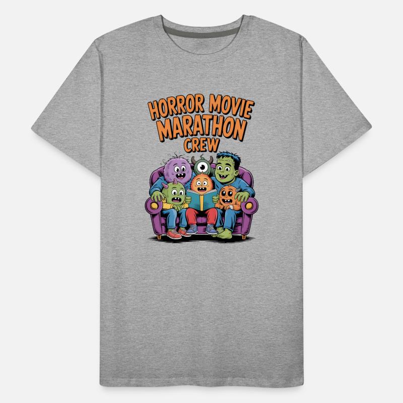 Die Crew eines Horrorfilm-Marathons Männer Premium Bio T-Shirt
