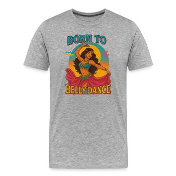 Vom Bauchtanz inspirierte Boho-Illustration - Männer Premium Bio T-Shirt - Grau meliert - Vorne - Damien (186cm)
