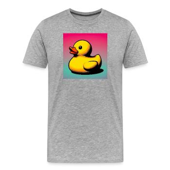Duckling Duck Duck Duck - Men's Premium Organic T-Shirt - heather grey - Front - Damien (186cm)