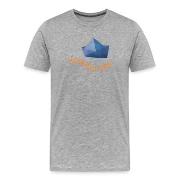Travel fever paper ship cool sayings ready for vacation - Men's Premium Organic T-Shirt - heather grey - Front - Damien (186cm)