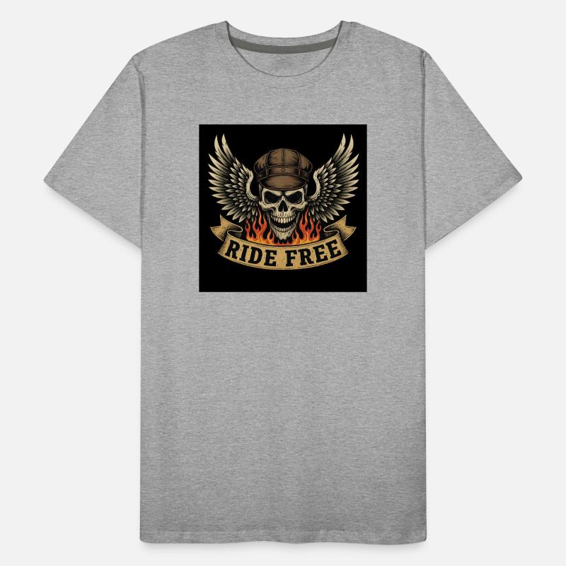 Conception de crâne de motard T-shirt bio Premium Homme