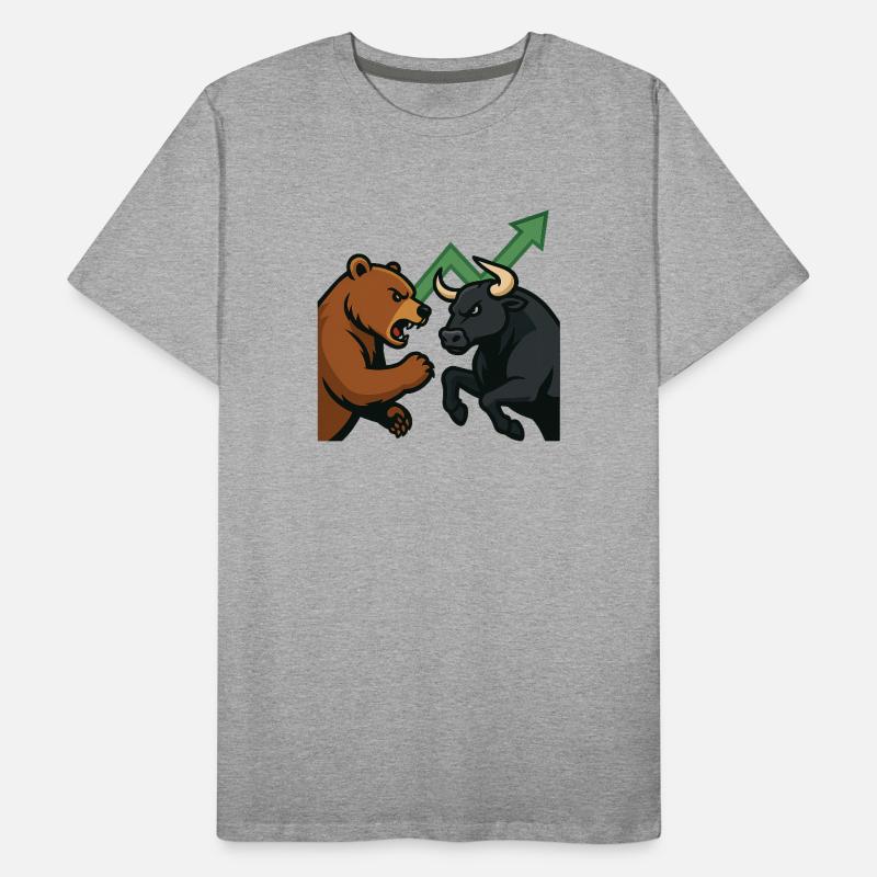 Bears and Bulls Fight Chart Men's Premium Organic T-Shirt