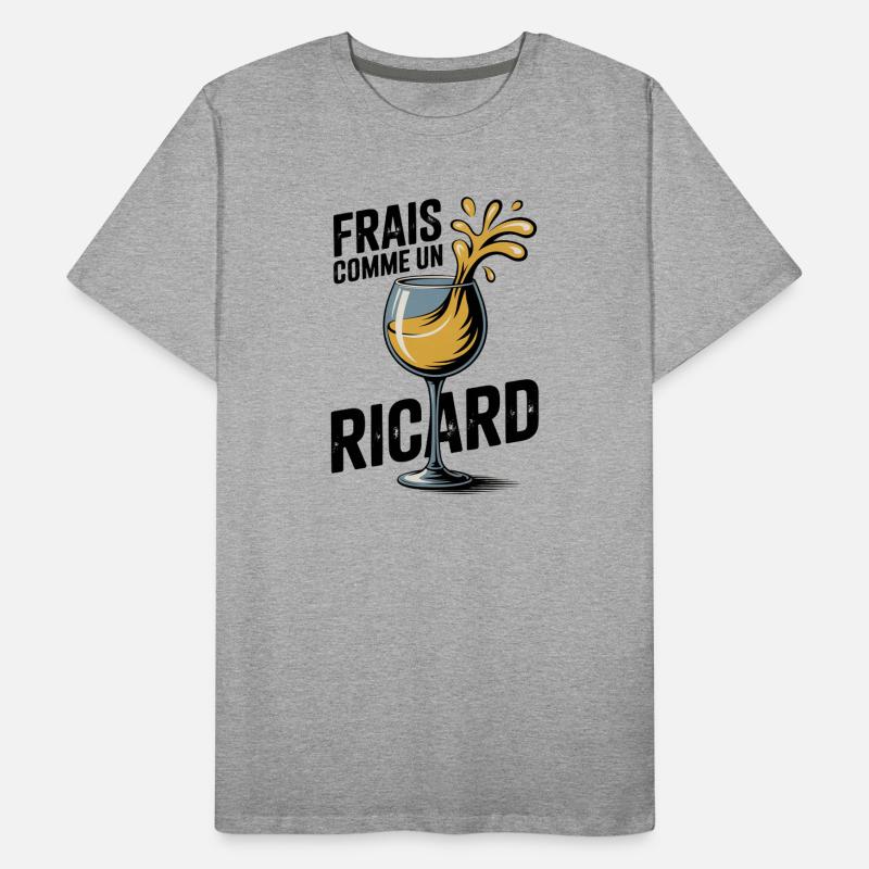 Weinglas mit humorvollen Spritzern Männer Premium Bio T-Shirt