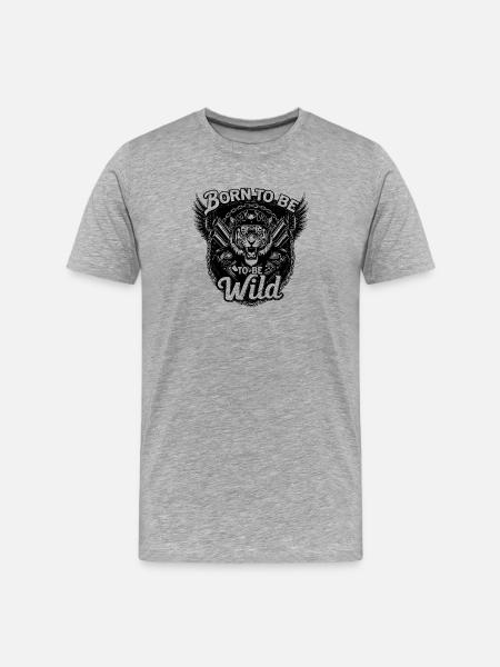 Wild - Men's Premium Organic T-Shirt - heather grey