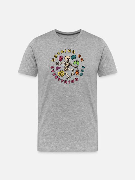 Nothing on, everyting off - Men's Premium Organic T-Shirt - heather grey