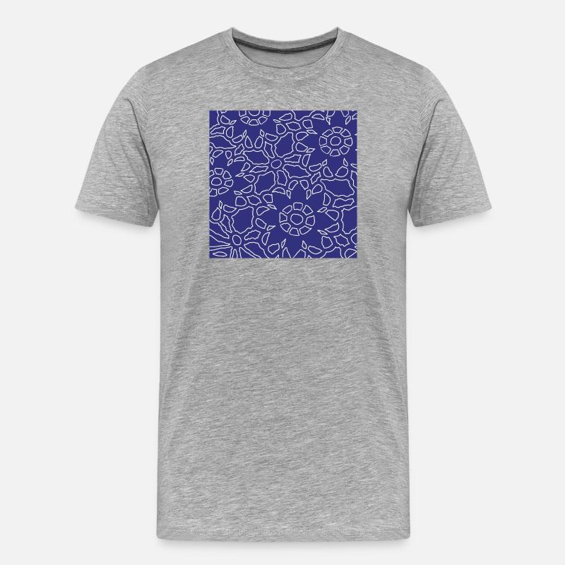 Lineares geometrisches Weihnachtsmuster - Männer Premium Bio T-Shirt - Grau meliert