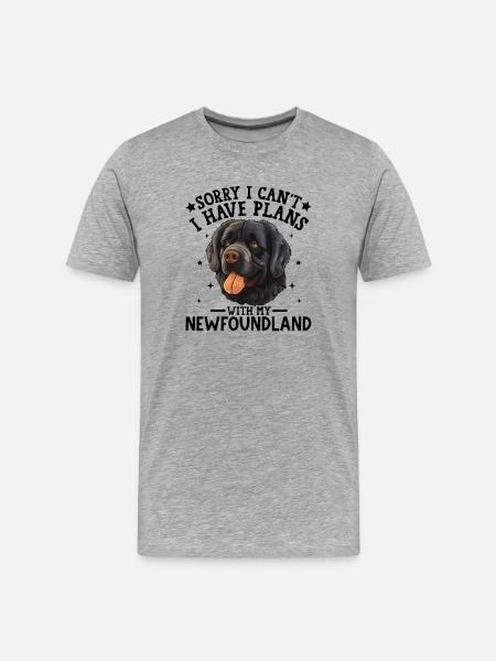 Charming Black Lab Dog Illustration - Men's Premium Organic T-Shirt - heather grey