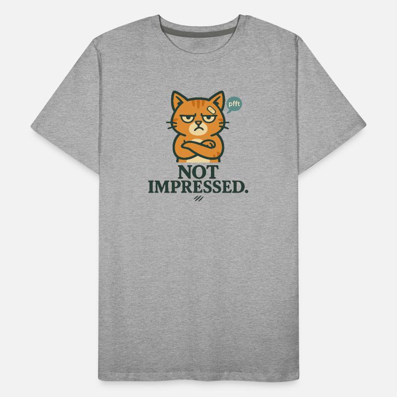 Not Impressed – Grumpy-Katze Männer Premium Bio T-Shirt