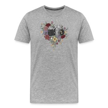 Un excellent appareil photo - T-shirt bio Premium Homme - gris chiné - Devant - Damien (186cm)