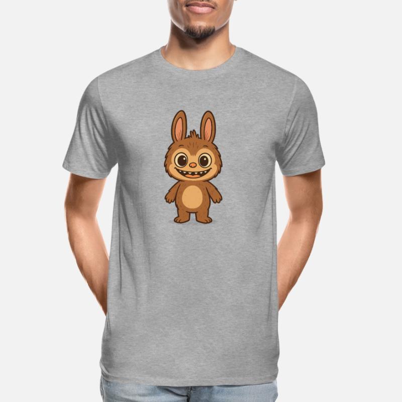 Cute Teddy Bear Rabbit Versatile Pattern Men's Premium Organic T-Shirt