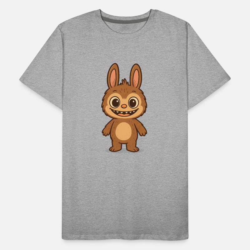 Cute Teddy Bear Rabbit Versatile Pattern Men's Premium Organic T-Shirt