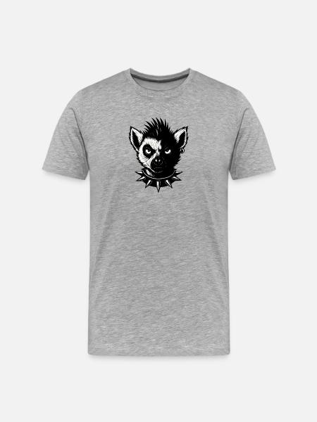 Punk-Lemur - Men's Premium Organic T-Shirt - heather grey