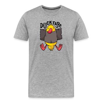Duck Taping Comedy Character Design - Men's Premium Organic T-Shirt - heather grey - Front - Damien (186cm)