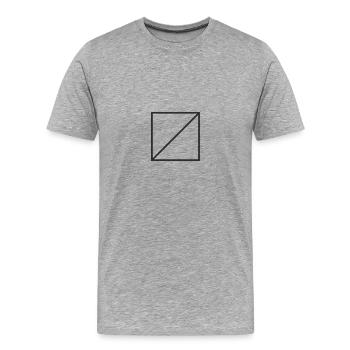 Geometry Lines in a Square - Men's Premium Organic T-Shirt - heather grey - Front - Damien (186cm)