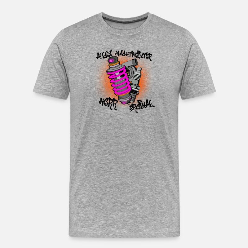 Alles original  - Männer Premium Bio T-Shirt - Grau meliert