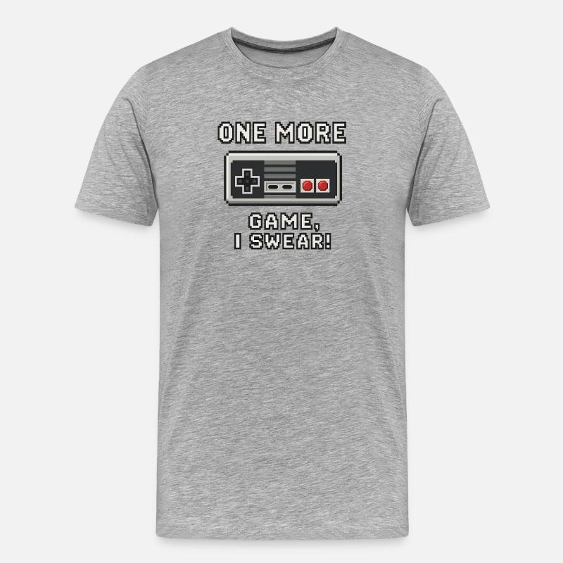 Conception de citation de jeu rétro - T-shirt bio Premium Homme - gris chiné