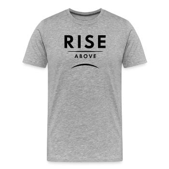 L’inspiration au-dessus du design graphique - T-shirt bio Premium Homme - gris chiné - Devant - Damien (186cm)