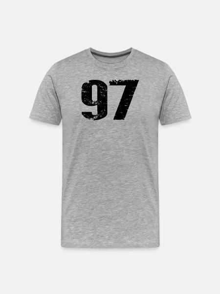 97 Number Jersey - Men's Premium Organic T-Shirt - heather grey