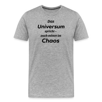 Das_Universum - Men's Premium Organic T-Shirt - heather grey - Front - Damien (186cm)