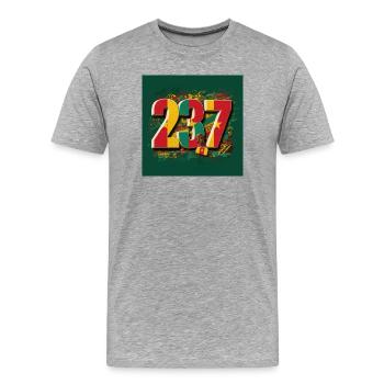 Festive Year Numbers in Bright Colours - Men's Premium Organic T-Shirt - heather grey - Front - Damien (186cm)