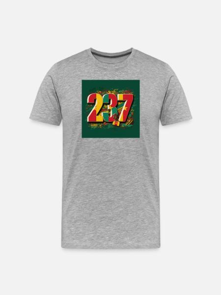 Festive Year Numbers in Bright Colours - Men's Premium Organic T-Shirt - heather grey