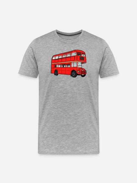 Londresbus - T-shirt bio Premium Homme - gris chiné