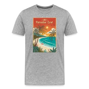 Where Dreams Meet Reality - Men's Premium Organic T-Shirt - heather grey - Front - Damien (186cm)