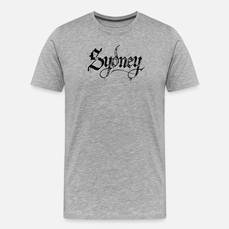 Sydney - Männer Premium Bio T-Shirt - Grau meliert