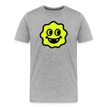 Happy Keks - Männer Premium Bio T-Shirt - Grau meliert - Vorne - Damien (186cm)