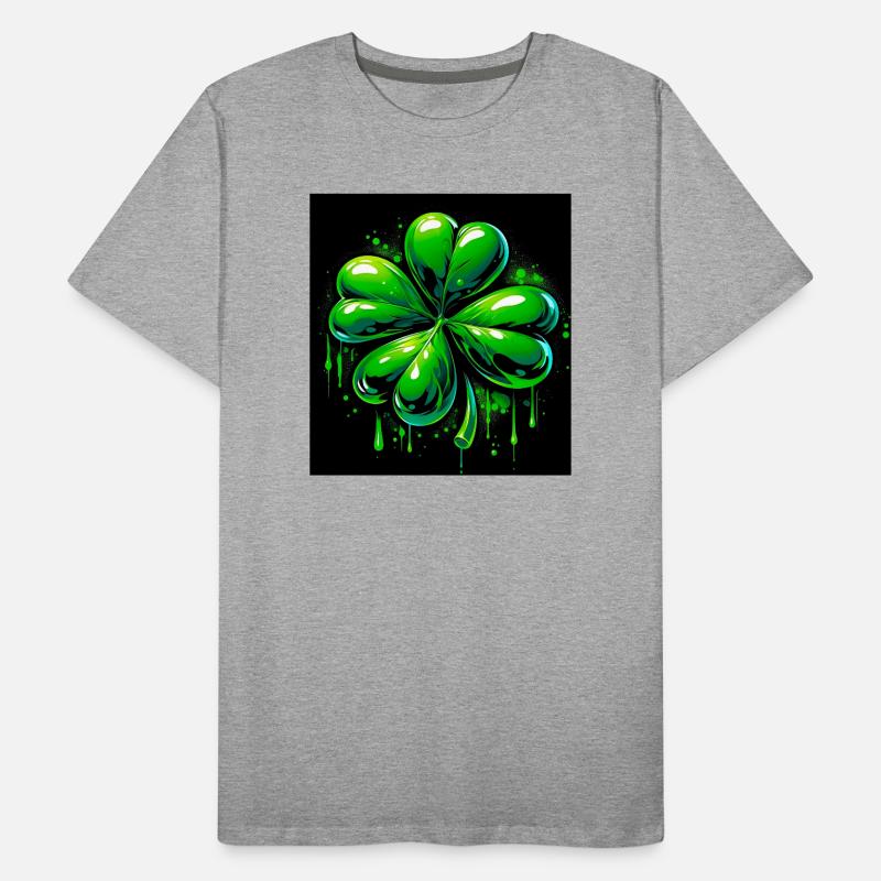 Trèfle à quatre feuilles T-shirt bio Premium Homme
