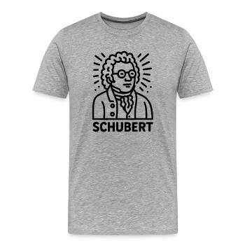 Franz Schubert - Men's Premium Organic T-Shirt - heather grey - Front - Damien (186cm)