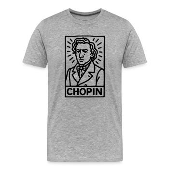 Frédéric Chopin - Men's Premium Organic T-Shirt - heather grey - Front - Damien (186cm)