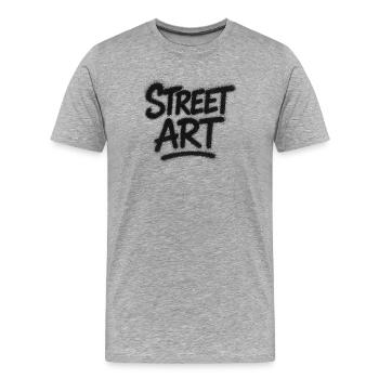 Street Art Spray Graffiti - Männer Premium Bio T-Shirt - Grau meliert - Vorne - Damien (186cm)