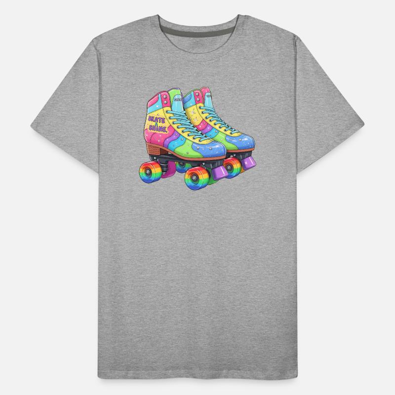 Retro Roller Skates Rainbow Skate & Shine Disco Men's Premium Organic T-Shirt