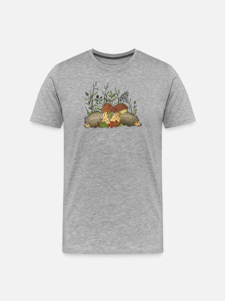 Hérissons - T-shirt bio Premium Homme - gris chiné