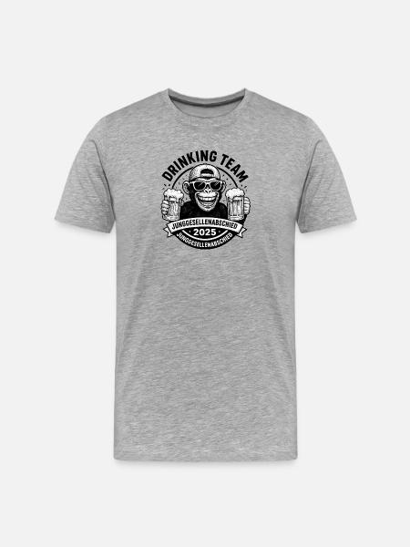 Bachelor Party Drinking Team Design - Men's Premium Organic T-Shirt - heather grey