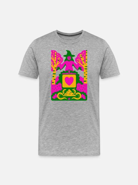 Wicca Cult - Männer Premium Bio T-Shirt - Grau meliert