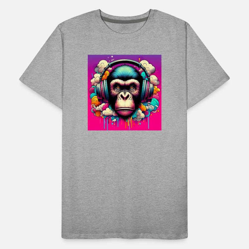 Singe chimpanzé T-shirt bio Premium Homme