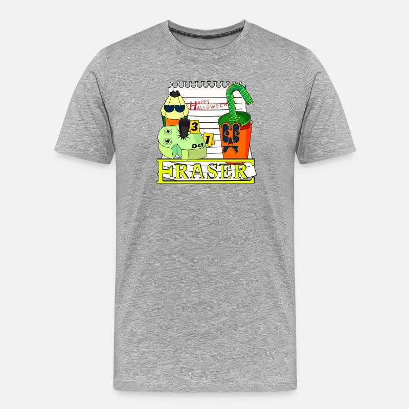RADIERGUMMI - Männer Premium Bio T-Shirt - Grau meliert