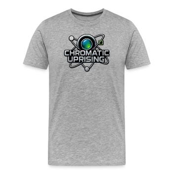 Soulèvement chromatique - T-shirt bio Premium Homme - gris chiné - Devant - Damien (186cm)