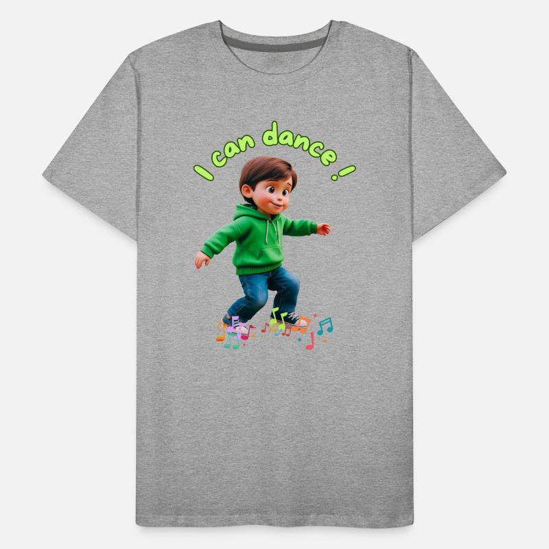 Petit garçon et notes de musiques  T-shirt bio Premium Homme