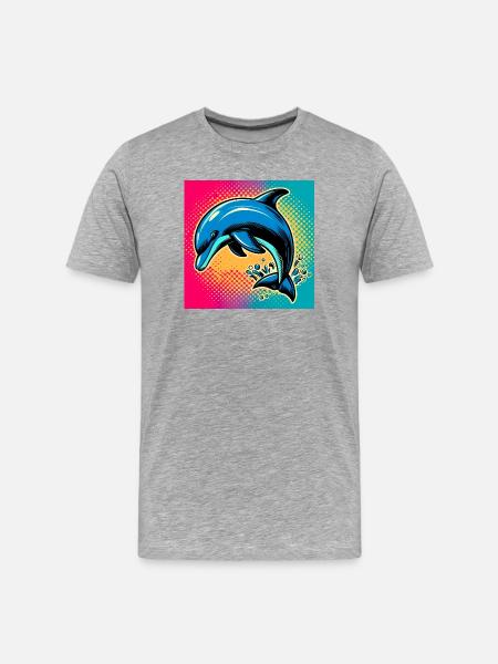 dauphin - T-shirt bio Premium Homme - gris chiné