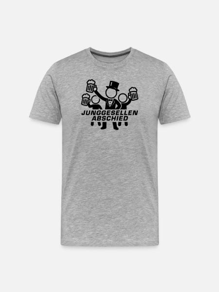 Junggesellenabschied Jga Bier - Männer Premium Bio T-Shirt - Grau meliert